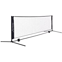 Aoneky Red de Tenis Bádminton Portátil Plegable - 3M-5-5M×84cm- Red Negra de Nylon con Soporte- Red de Entrenamiento de…